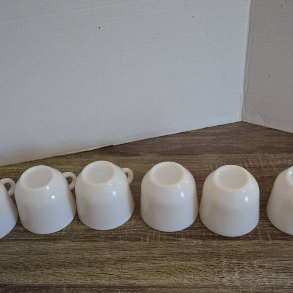 Vtg Hazel Atlas Milk Glass Mugs Rare - Picture 5 of 8